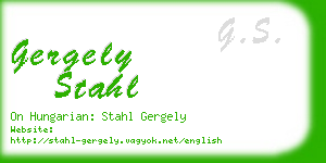 gergely stahl business card